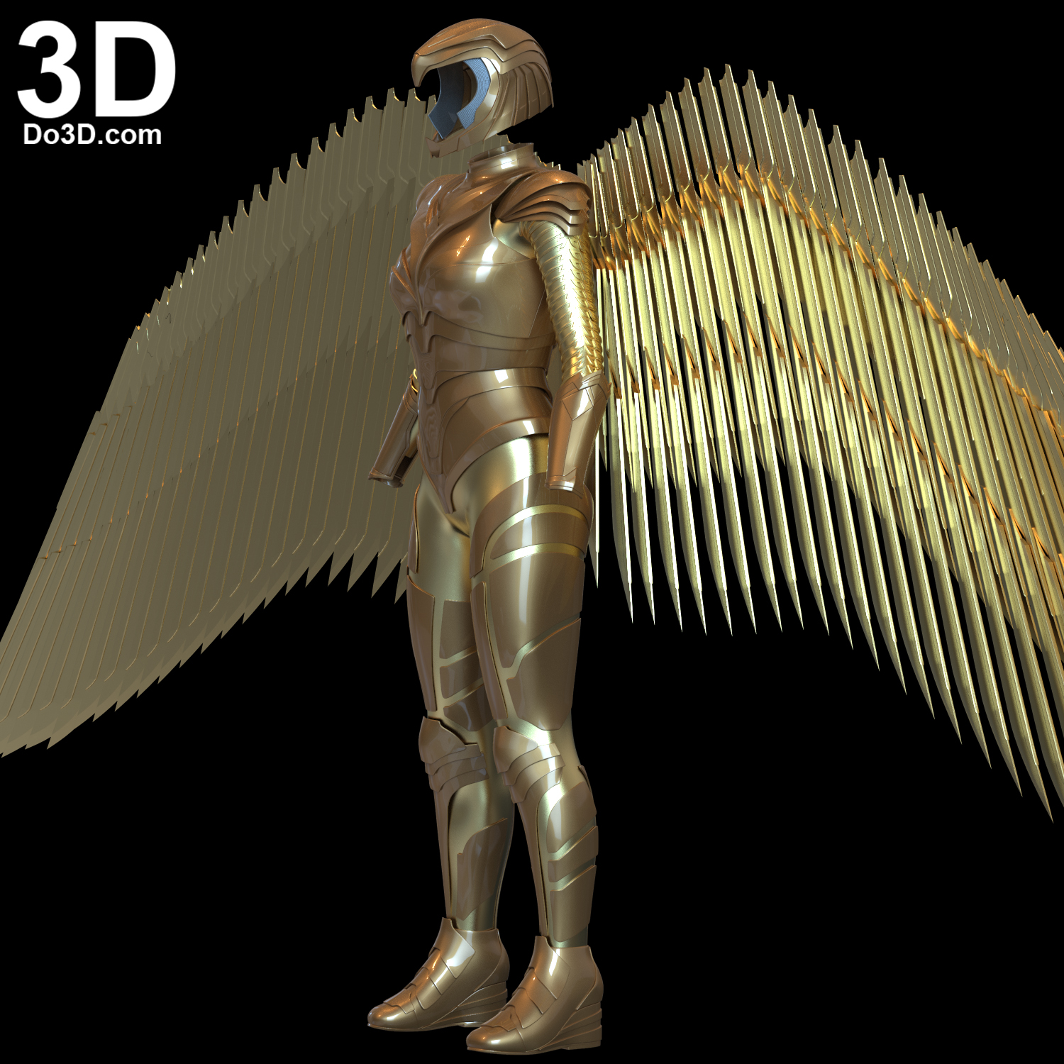 3D Printable Model: Wonder Woman 1984 Diana’s Golden Eagle Armor