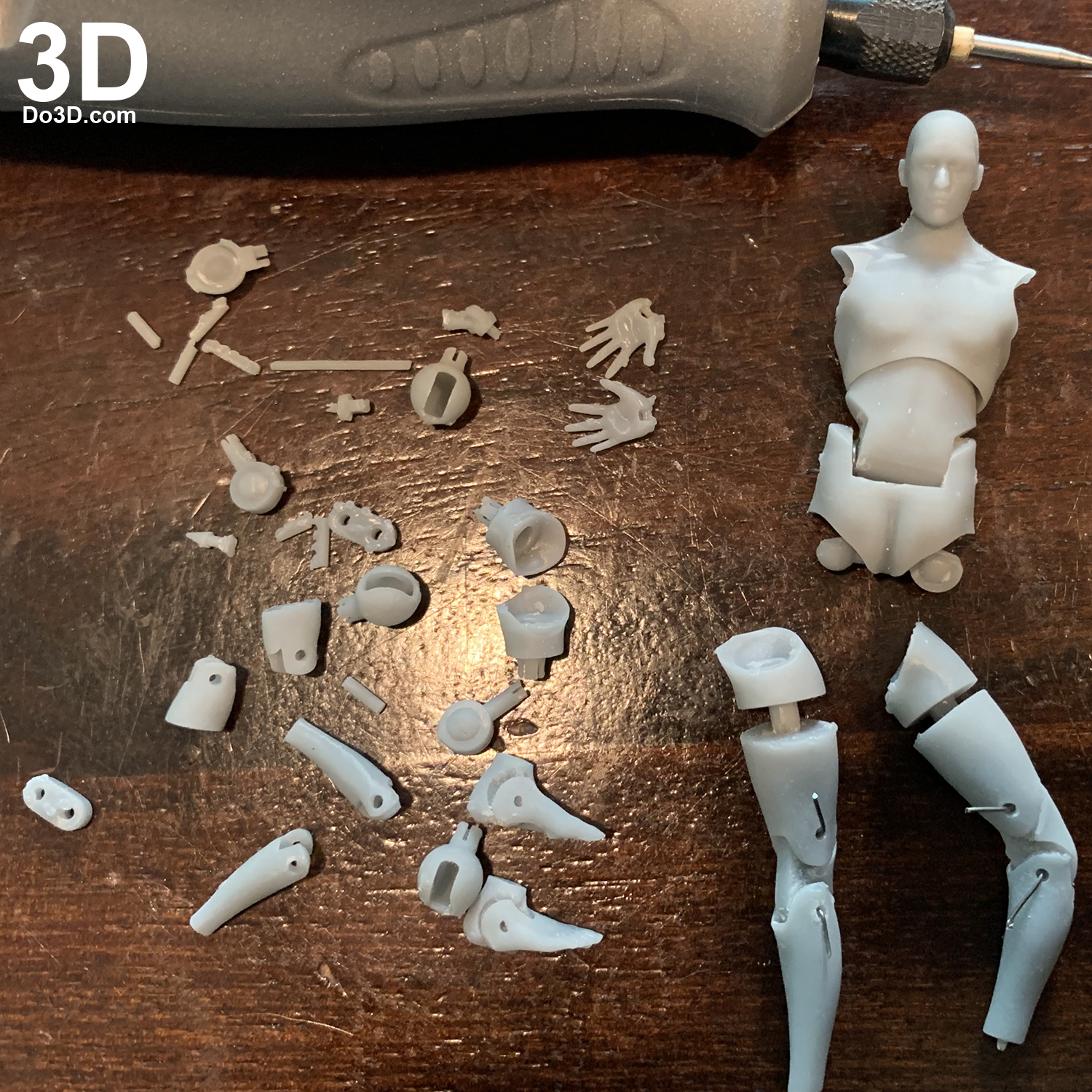 3D Printable Model: Articulated Action Figure Toy With Full Body Joints