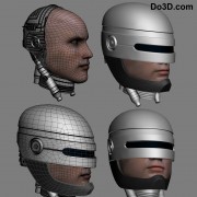 classic robocop 3d printable helmet by do3d