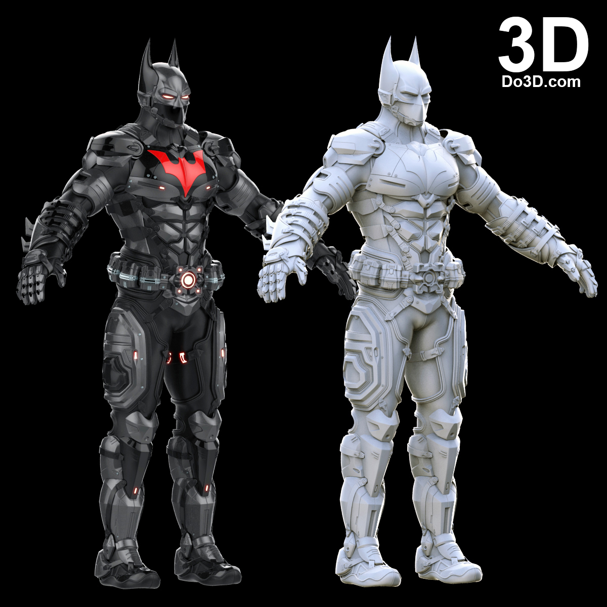 3D Printable Model: Batsuit Armor from Batman Beyond | Print File Format:  STL – Do3D Portfolio
