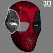 deadpool 3d printable mask demonstration how to change the eyes