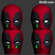 deadpool 3d printable mask with different eye set by do3d 01