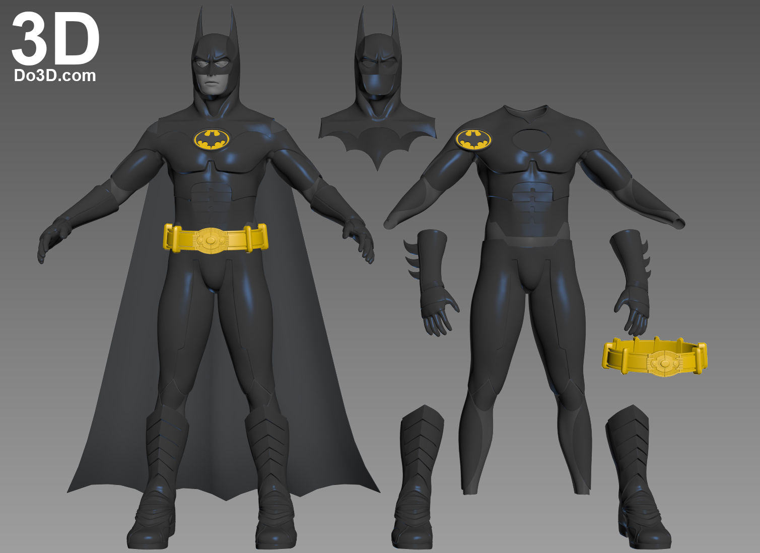 3D Printable Model: Full Body Batman Returns Batsuit Armor, Helmet,  Gauntlet, Belt, Boots and more | Print File Formats: STL – Do3D Portfolio