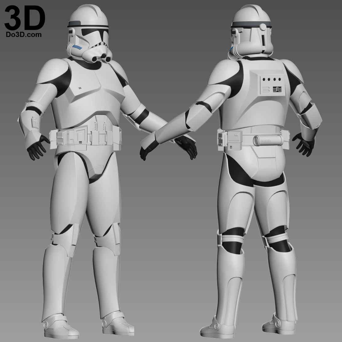 3D Printable Model Clone Trooper (Phase 2) Star Wars Full Body Armor