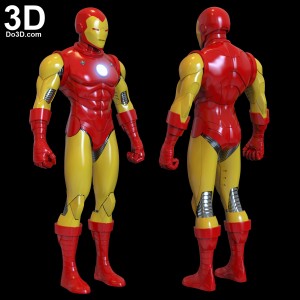 Iron man classic comic version toy stark suit armor helmet for cosplay prop costume 3d printable model print file stl by do3d