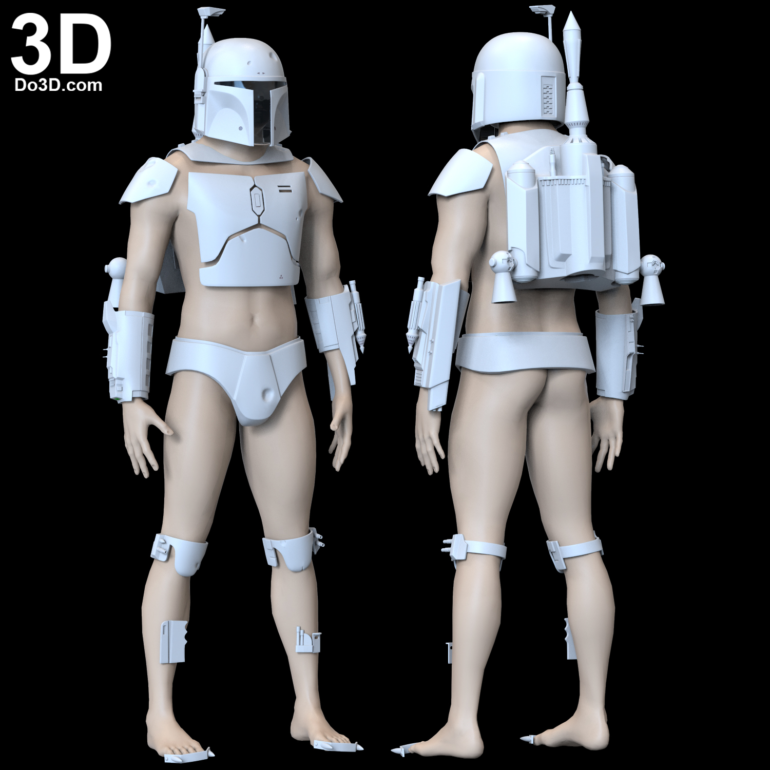 Star wars boba fett costume Jet Pack rocket 3d printed Parts cosplay 