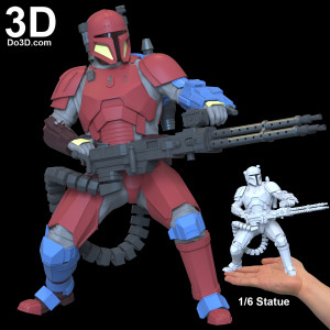 heavy-infantry-mandalorian-mando-Paz-Vizla-3d-printable-model-print-file-for-printing-statue-figure-6th-scale-by-do3d